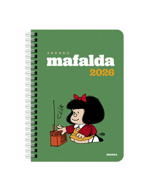 AGENDA 2026 MAFALDA ANILLADA MÓDULOS VERDE