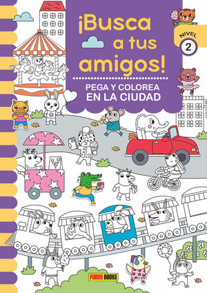 BUSCA A TUS AMIGOS, EN LA CIUDAD, PEGA Y COLOREA