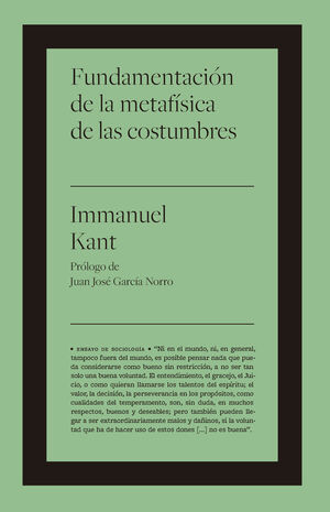 FUNDAMENTACION DE LA METAFISICA DE LAS COSTUMBRES