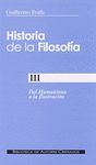 HISTORIA DE LA FILOSOFÍA. III: DEL HUMANISMO A LA ILUSTRACIÓN (SIGLOS XV-XVIII)