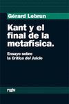 KANT Y EL FINAL DE LA METAFÍSICA