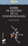 SOBRE EL SENTIDO DE LA FENOMENOLOGÍA