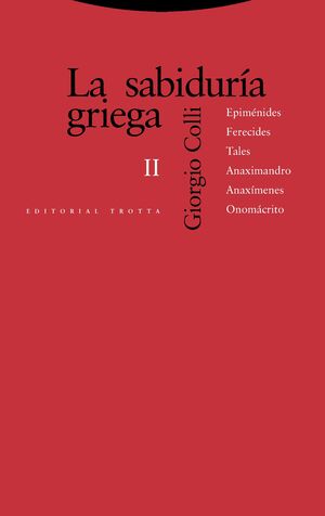 LA SABIDURÍA GRIEGA II