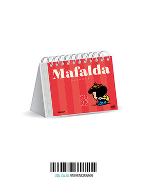 CALENDARIO 2022 MAFALDA ESCRITORIO ROJO